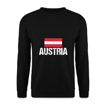Austrians Austria - Unisex Sweatshirt - black - Front - Alina (178cm) & Michal (187cm)