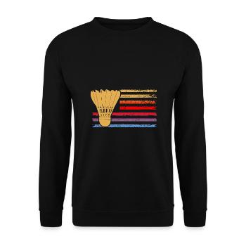 Federball Badminton - Unisex Pullover - Schwarz - Vorne - Alina (178cm) & Michal (187cm)