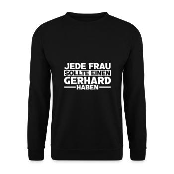 Gerhard - Sweat-shirt Unisexe - noir - Devant - Alina (178cm) & Michal (187cm)