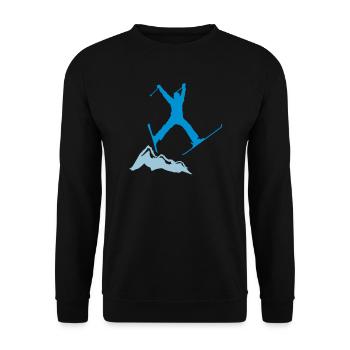 ski jump / ski jumper mountains - Sweat-shirt Unisexe - noir - Devant - Alina (178cm) & Michal (187cm)
