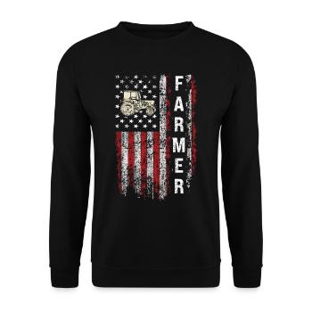 Traktorliebhaber Lustiges Traktorgeschenk - Unisex Pullover - Schwarz - Vorne - Alina (178cm) & Michal (187cm)