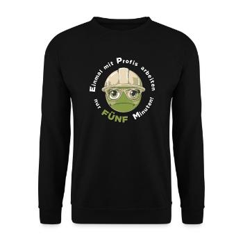 Travaillez avec des professionnels une fois, en seulement cinq minutes -Vert - Sweat-shirt Unisexe - noir - Devant - Alina (178cm) & Michal (187cm)