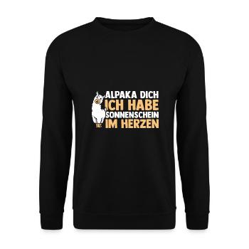 Alpaga - Sweat-shirt Unisexe - noir - Devant - Alina (178cm) & Michal (187cm)