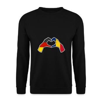 Roumains Allemagne Roumanie - Sweat-shirt Unisexe - noir - Devant - Alina (178cm) & Michal (187cm)
