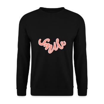smile black - Unisex Sweatshirt - black - Front - Alina (178cm) & Michal (187cm)