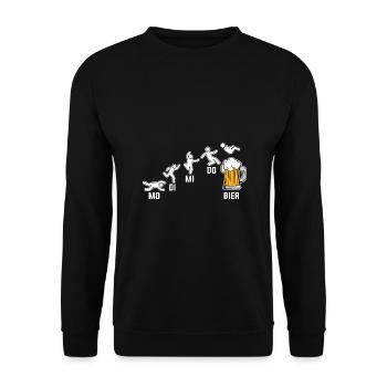 Booze, Party, Beer Drinker, Beer - Unisex Sweatshirt - black - Front - Alina (178cm) & Michal (187cm)