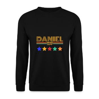 Daniel - Unisex Pullover - Schwarz - Vorne - Alina (178cm) & Michal (187cm)