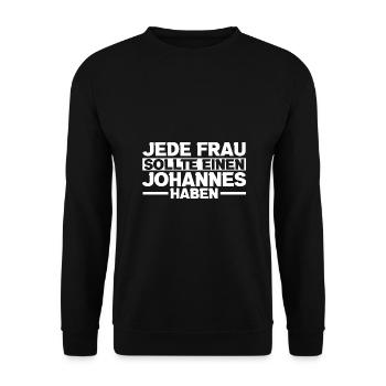 Johannes - Sweat-shirt Unisexe - noir - Devant - Alina (178cm) & Michal (187cm)