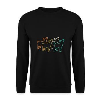 Chèvres - Sweat-shirt Unisexe - noir - Devant - Alina (178cm) & Michal (187cm)