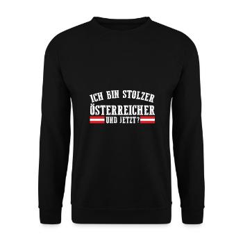 Austrians Austria - Unisex Sweatshirt - black - Front - Alina (178cm) & Michal (187cm)