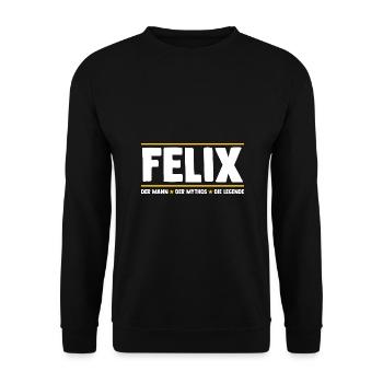Felix - Unisex Sweatshirt - black - Front - Alina (178cm) & Michal (187cm)