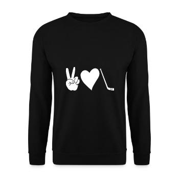 Hockey Players Hockey - Unisex Sweatshirt - black - Front - Alina (178cm) & Michal (187cm)