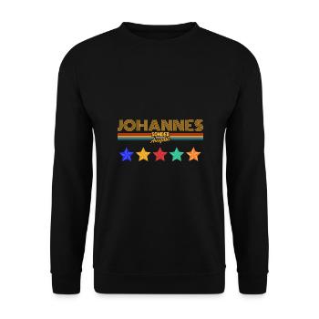 Johannes - Unisex Pullover - Schwarz - Vorne - Alina (178cm) & Michal (187cm)