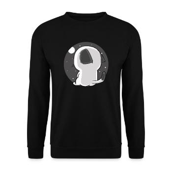 chat - Sweat-shirt Unisexe - noir - Devant - Alina (178cm) & Michal (187cm)
