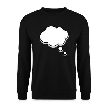 Thinking - Unisex Pullover - Schwarz - Vorne - Alina (178cm) & Michal (187cm)