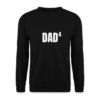 Dad Dad Daddy Daddy Kids 4 Math Gift - Unisex Sweatshirt - black - Front - Alina (178cm) & Michal (187cm)