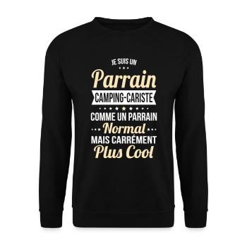 Parrain camping-cariste plus cool - Sweat-shirt Unisexe - noir - Devant - Alina (178cm) & Michal (187cm)