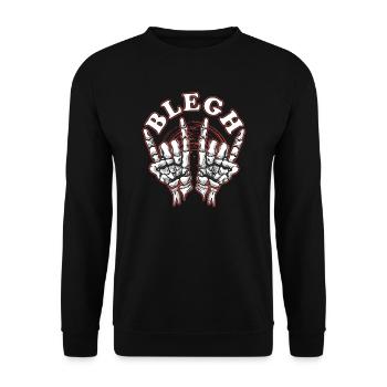 Blegh Metalcore Deathcore - Unisex Pullover - Schwarz - Vorne - Alina (178cm) & Michal (187cm)