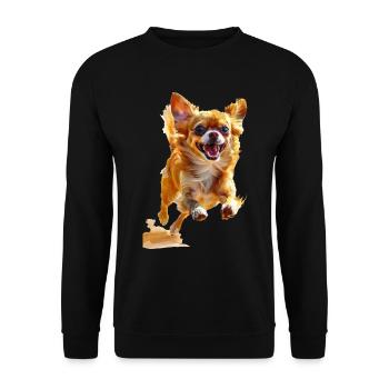 Chihuahua - Unisex Pullover - Schwarz - Vorne - Alina (178cm) & Michal (187cm)