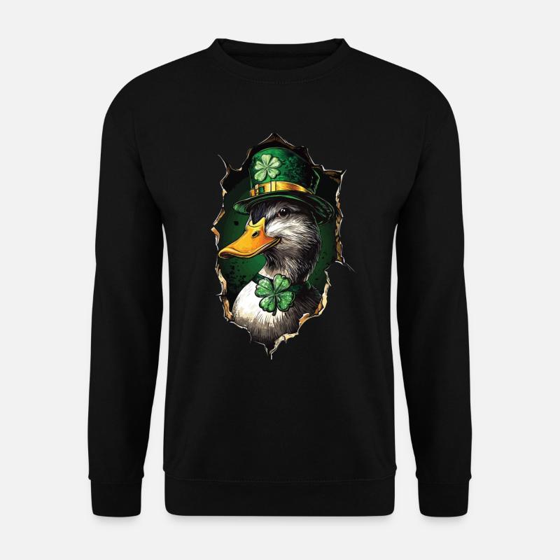 St. Patrick's Ente - Unisex Pullover - Schwarz