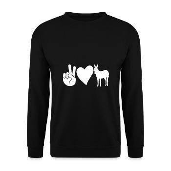 Donkey - Unisex Sweatshirt - black - Front - Alina (178cm) & Michal (187cm)