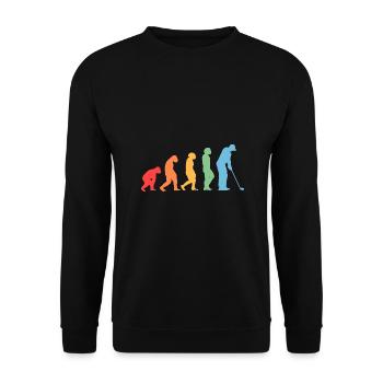 Golfspieler Evolution Golf - Unisex Pullover - Schwarz - Vorne - Alina (178cm) & Michal (187cm)