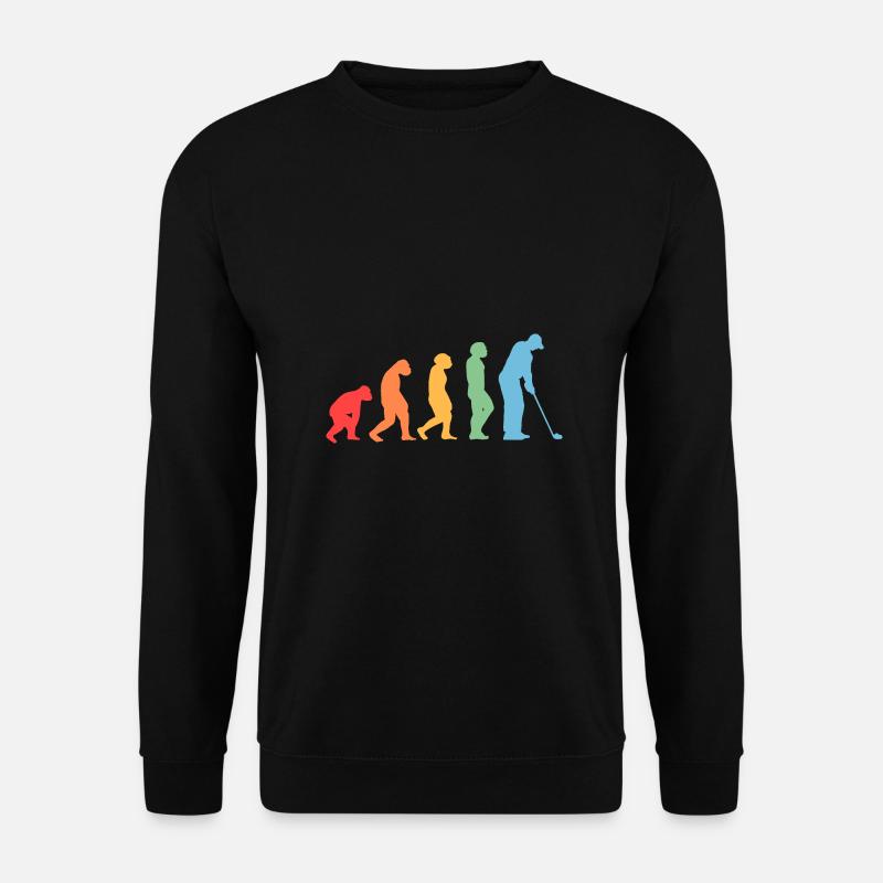 Golfspieler Evolution Golf - Unisex Pullover - Schwarz
