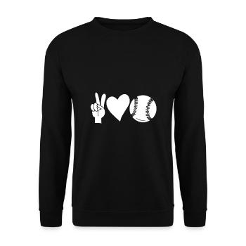 Joueur de baseball Baseball - Sweat-shirt Unisexe - noir - Devant - Alina (178cm) & Michal (187cm)