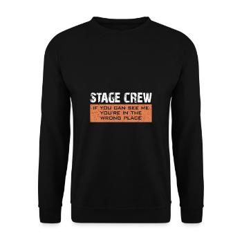 Stage Crew | Bühnenarbeiter | Roadie - Unisex Pullover - Schwarz - Vorne - Alina (178cm) & Michal (187cm)