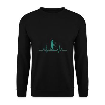 Archer Heartbeat Tir à l’arc - Sweat-shirt Unisexe - noir - Devant - Alina (178cm) & Michal (187cm)