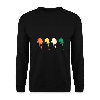 Hobbyhorse Evolution Hobby Horsing - Unisex Sweatshirt - black - Front - Alina (178cm) & Michal (187cm)