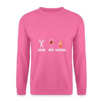 Wein Schere Paar Bier - Unisex Pullover - Pink - Vorne