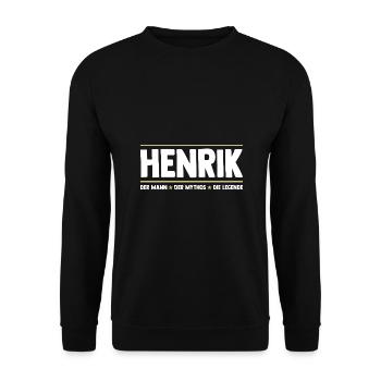 Henrik - Unisex Pullover - Schwarz - Vorne - Alina (178cm) & Michal (187cm)