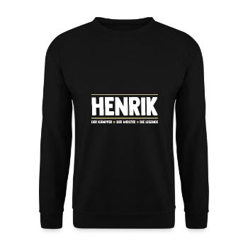 Henrik - Unisex Pullover - Schwarz - Vorne - Alina (178cm) & Michal (187cm)