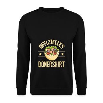 Offizielles Dönershirt - Unisex Pullover - Schwarz - Vorne - Alina (178cm) & Michal (187cm)