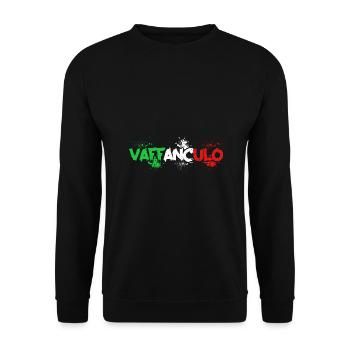 Italy Italian Vaffanculo - Unisex Sweatshirt - black - Front - Alina (178cm) & Michal (187cm)