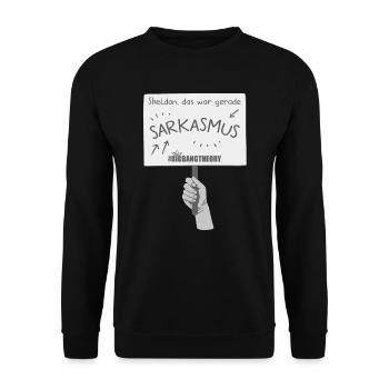 The Big Bang Theory Sarcasm - Unisex Sweatshirt - black - Front - Alina (178cm) & Michal (187cm)