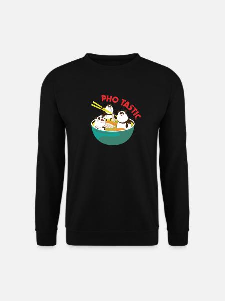 Pho Tastic Vietnam Panda Asia Soup - Unisex Sweatshirt - black