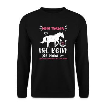 Mein Traber Ist Kein Pferd Sonde... - Unisex Pullover - Schwarz - Vorne - Alina (178cm) & Michal (187cm)