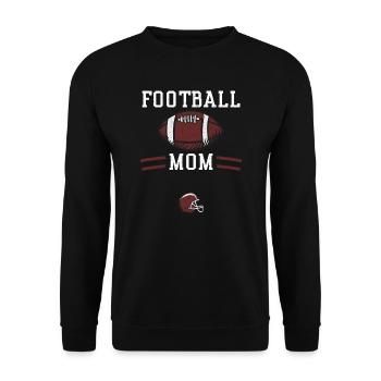 Football Mom - Football - Unisex Pullover - Schwarz - Vorne - Alina (178cm) & Michal (187cm)