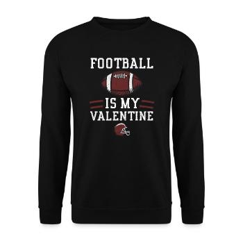 Le football est mon valentin - Sweat-shirt Unisexe - noir - Devant - Alina (178cm) & Michal (187cm)