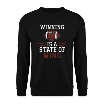 Winning is a state of mind - Unisex Pullover - Schwarz - Vorne - Alina (178cm) & Michal (187cm)