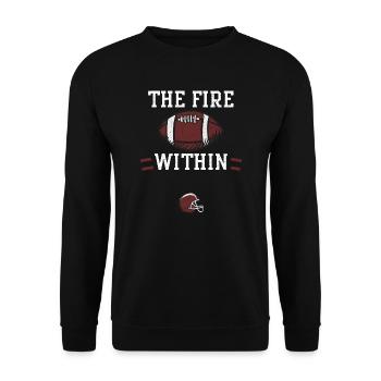 The fire within - Football - Unisex Sweatshirt - black - Front - Alina (178cm) & Michal (187cm)
