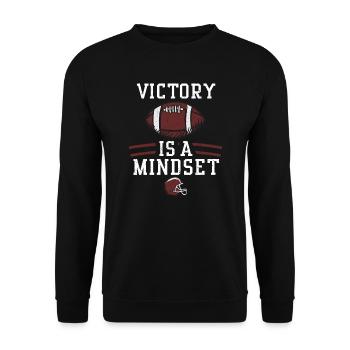 Victory is a mindset - Football - Unisex Sweatshirt - black - Front - Alina (178cm) & Michal (187cm)
