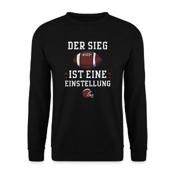 Der Sieg ist eine Einstellung - Unisex Pullover - Schwarz - Vorne - Alina (178cm) & Michal (187cm)