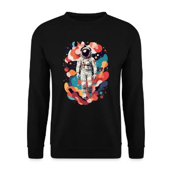 Astronaute - Sweat-shirt Unisexe - noir - Devant - Alina (178cm) & Michal (187cm)