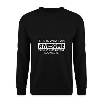 Driving Instructor Driving Instructor Gift Driving School - Unisex Sweatshirt - black - Front - Alina (178cm) & Michal (187cm)
