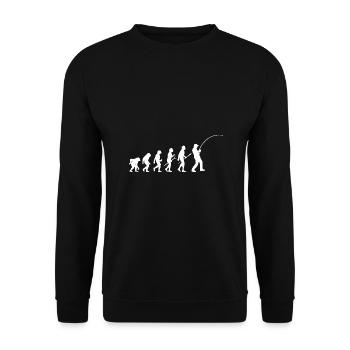 Angler Evolution Fishing - Unisex Sweatshirt - black - Front - Alina (178cm) & Michal (187cm)