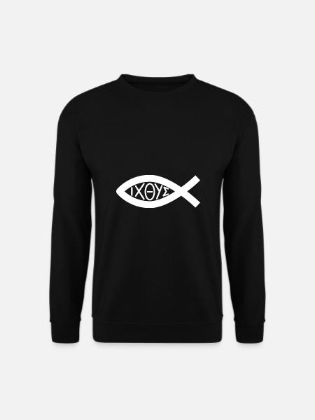 Fish Symbol Christians - Church - Faith - Unisex Sweatshirt - black