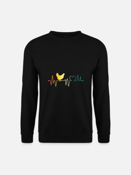Chickens heartbeat hen - Unisex Sweatshirt - black